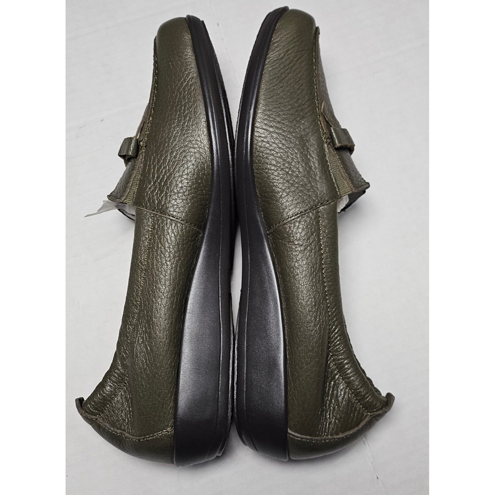 Vitaform Olive Green Leather Loafer Flats Bow Comfort Shoes Womens EU 37/US‎ 7 - Picture 13 of 16